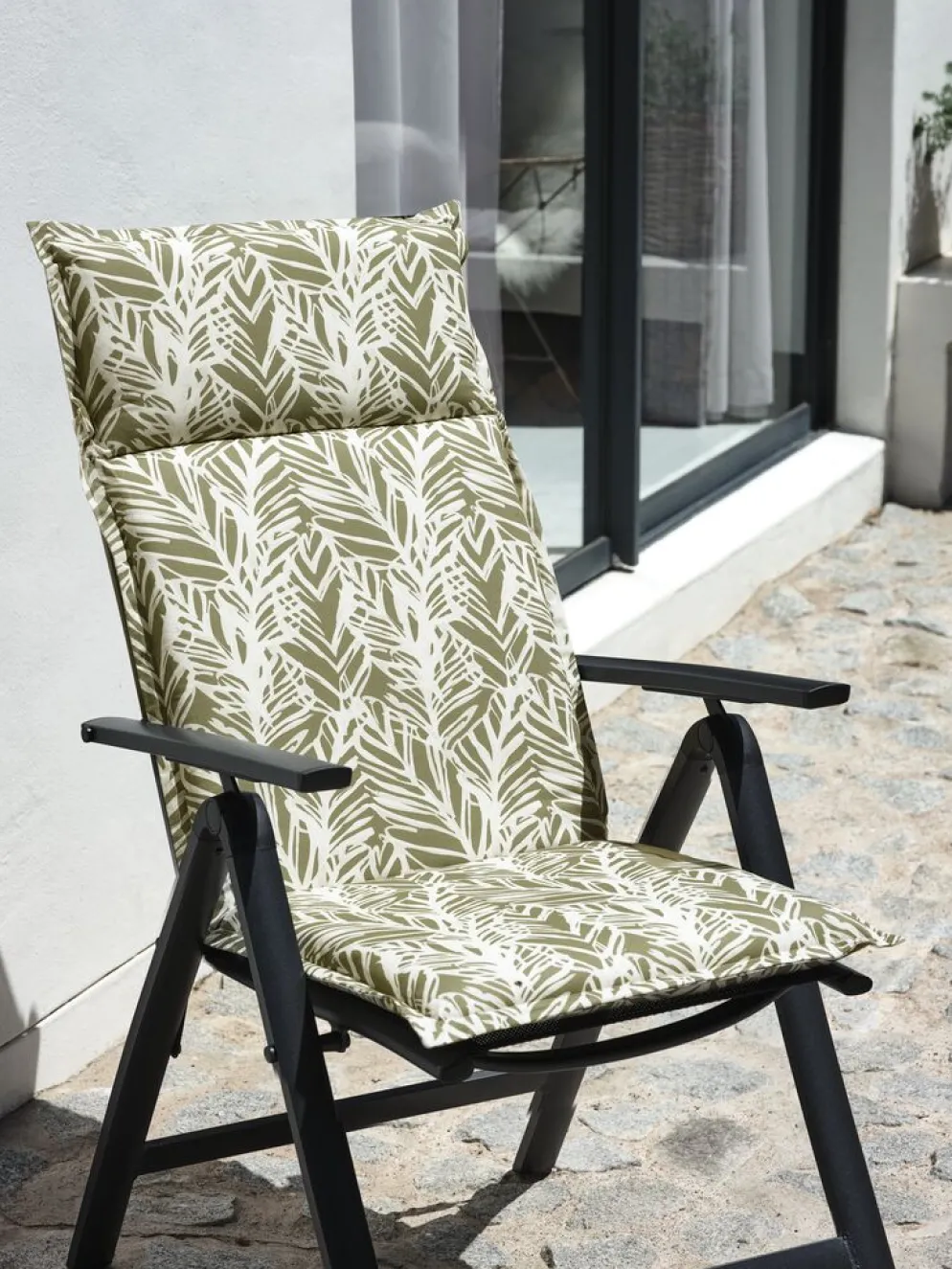 SAKSFJEDCojín de jardín para silla reclinable SAKSFJED verde manzana