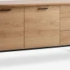 SANDBYAparador SANDBY 2 puertas + 3 cajones roble natural/negro