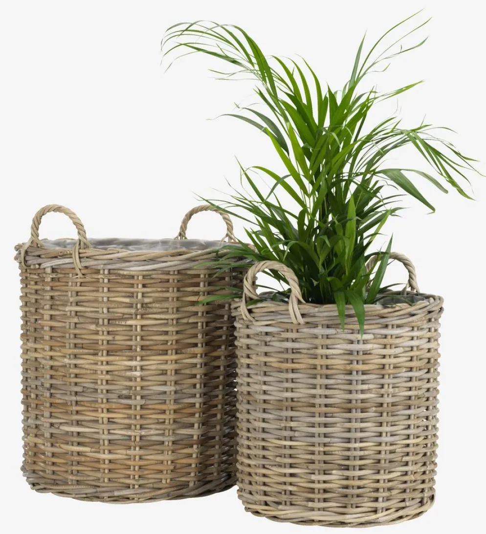 SANSEBIECesto de jardín SANSEBIE Ø50/40 kubu natural 2 unidades