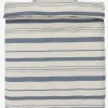 SILJEGOLDJuego funda nórdica hilo teñido SILJE 155x220 azul marino