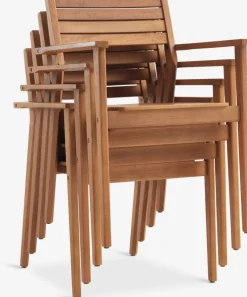 SIRDAL + HAMRAMesa SIRDAL L91 + 4 sillas HAMRA madera dura