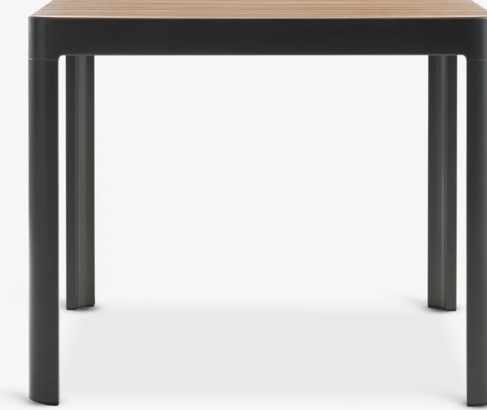 SIRDAL + NANNESTADMesa SIRDAL L91 madera dura + 4 sillas NANNESTAD gris