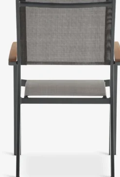 SIRDAL + SIRDALMesa SIRDAL L211 madera dura + 4 sillas SIRDAL gris