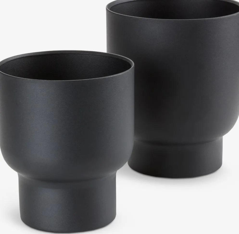 SKADEMacetero SKADE Ø16/14 negro juego de 2