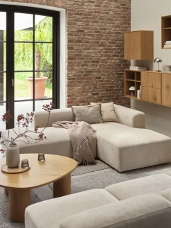 SKEJBYMódulo de sofá SKEJBY chaise longue derecha tela beis
