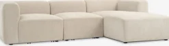 SKEJBYSofá modular SKEJBY 3 plazas chaise longue tela beis