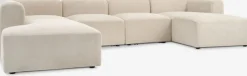SKEJBYSofá modular SKEJBY 5 plazas chaise longue/abierto beis