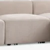SKEJBYSofá modular SKEJBY 3 plazas con puf tela beis