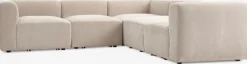 SKEJBYSofá modular SKEJBY 5 plazas rinconero tela beis