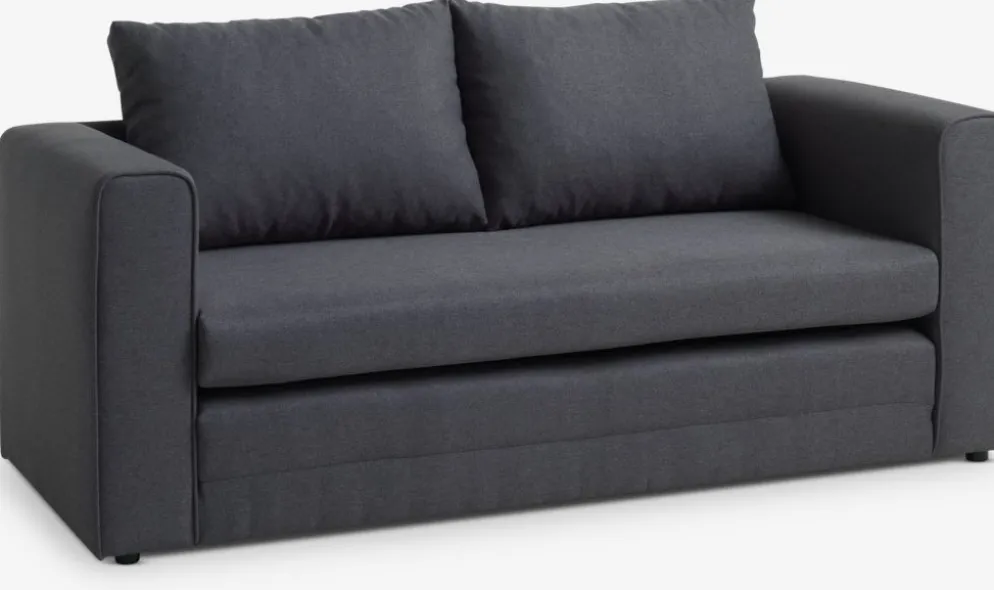 SKILLEBEKKSofá cama SKILLEBEKK tela gris oscuro