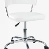 SNEDSTEDSilla de oficina SNEDSTED polipiel blanco/cromo