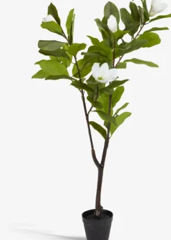 SPINDELPlanta artificial SPINDEL A120cm verde/blanco magnolia