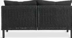 STORLIEN + VOSSConjunto jardín STORLIEN travertino + VOSS 2 plazas negro