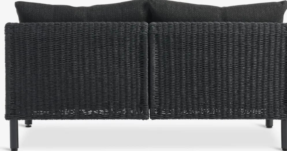 STORLIEN + VOSSConjunto jardín STORLIEN travertino + VOSS 2 plazas negro