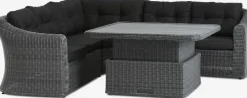 TAMBOHUSEConjunto muebles jardín TAMBOHUSE 5 plazas gris
