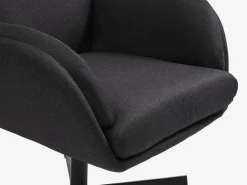 TANKEDALSillón reclinable con reposapiés TANKEDAL tela gris oscuro