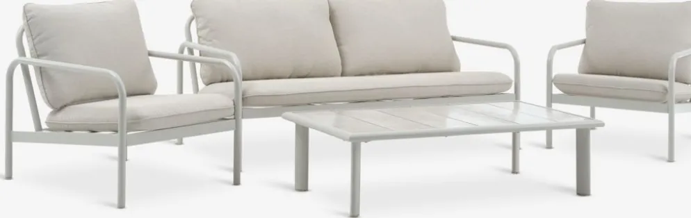 TEGLUMConjunto muebles jardín TEGLUM 4,5 plazas beis