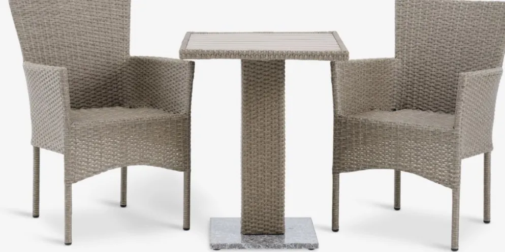 THY + AIDTMesa THY L60 + 2 sillas AIDT natural