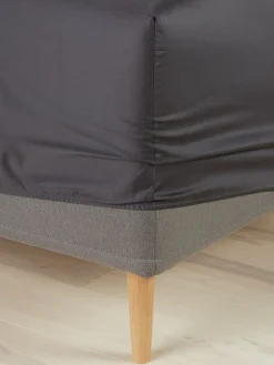 TINEGOLDSábana bajera ajustable de satén TINE 90x200x35 gris