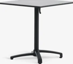 TIPMOSE + MELLBYMesa TIPMOSE L70 gris + 2 sillas MELLBY negro