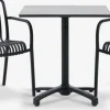 TIPMOSE + NABBENMesa TIPMOSE L70 gris + 2 sillas NABBEN negro