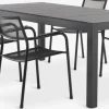 TYDAL + HEMSEDALMesa TYDAL L208/272 + 4 sillas HEMSEDAL negro