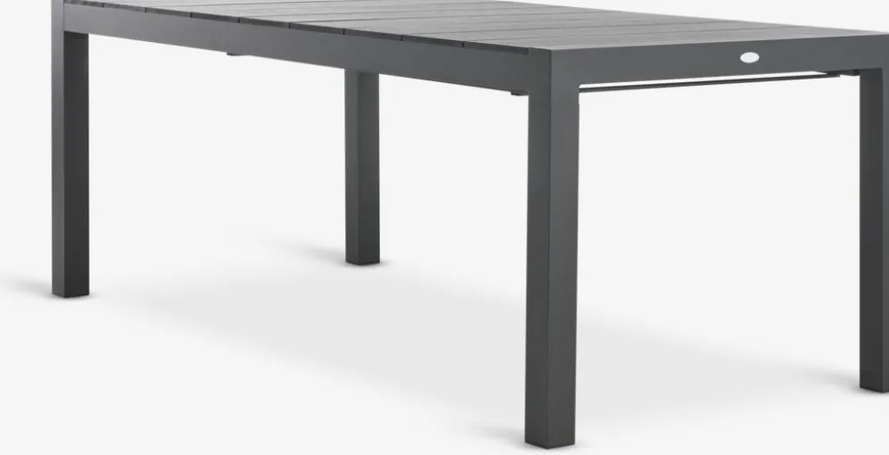 TYDAL + ORKANGERMesa TYDAL L208/272 negro + 4 sillas ORKANGER natural