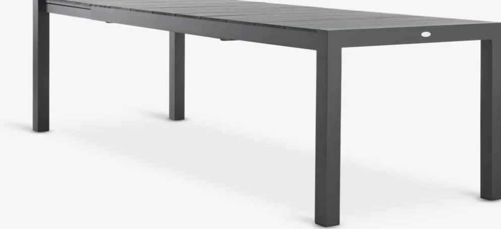 TYDAL + ORKANGERMesa TYDAL L208/272 negro + 4 sillas ORKANGER natural