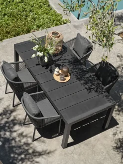 TYDALMesa de jardín TYDAL A95xL208/272 negro
