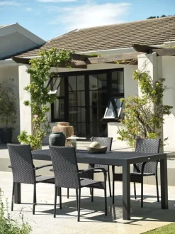 TYDALMesa de jardín TYDAL A95xL208/272 negro