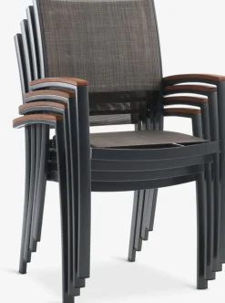 ULBJERG + SIRDALMesa ULBJERG L214/297 madera dura + 4 sillas SIRDAL gris
