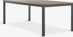 ULBJERG + SIRDALMesa ULBJERG L214/297 madera dura + 4 sillas SIRDAL gris