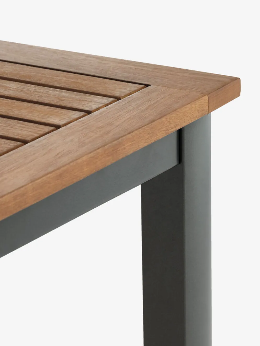 ULBJERG + SIRDALMesa ULBJERG L214/297 madera dura + 4 sillas SIRDAL gris
