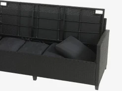 ULLEHUSEConjunto muebles jardín ULLEHUSE 9 plazas almacenaje negro