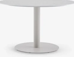 VAMDRUP + GILJAMesa VAMDRUP Ø120 + 4 sillas GILJA beis