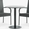 VAMDRUP + GUDHJEMMesa VAMDRUP Ø70 + 2 sillas GUDHJEM gris