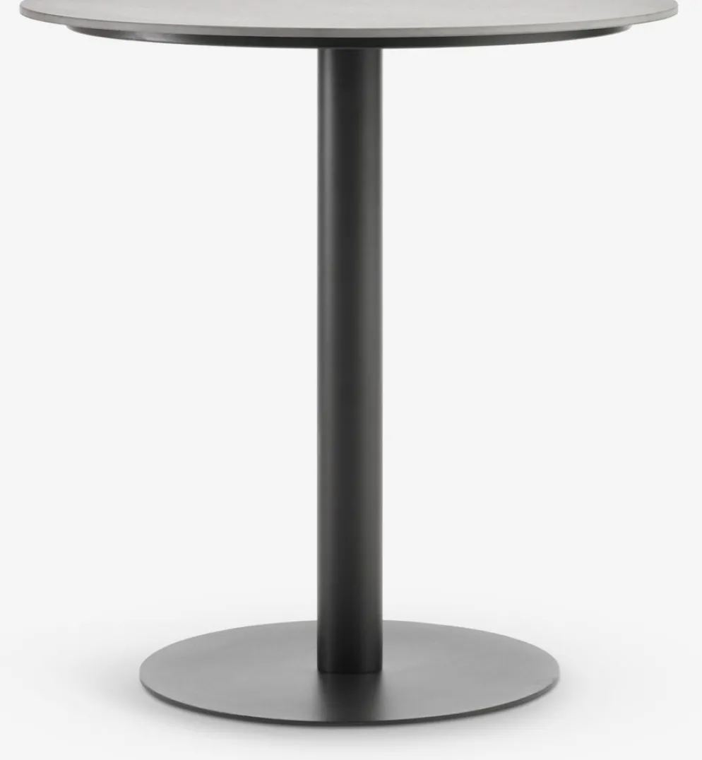 VAMDRUP + GUDHJEMMesa VAMDRUP Ø70 + 2 sillas GUDHJEM gris