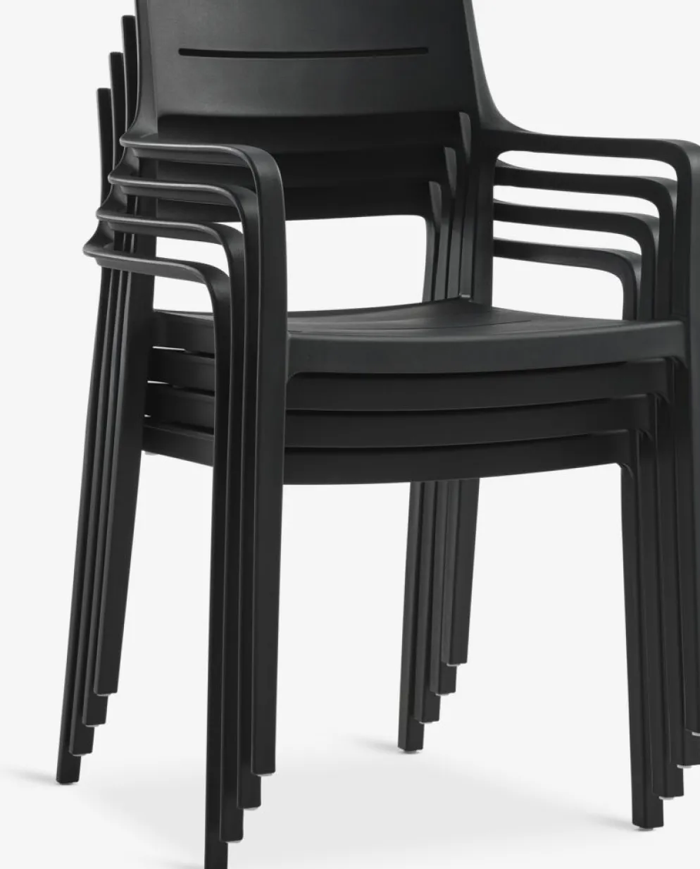 VAMDRUP + INGSTRUPMesa VAMDRUP Ø120 gris + 4 sillas INGSTRUP negro