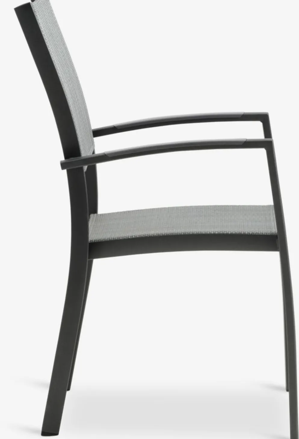 VAMDRUP + STRANDBYMesa VAMDRUP Ø120 + 4 sillas STRANDBY gris