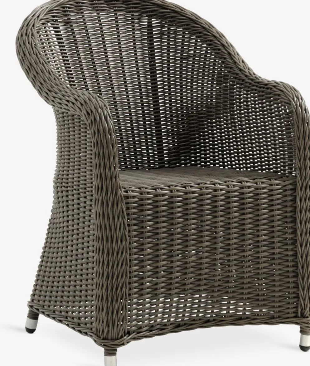 VATTRUP + GAMMELBYMesa VATTRUP L172/276 negro + 4 sillas GAMMELBY gris