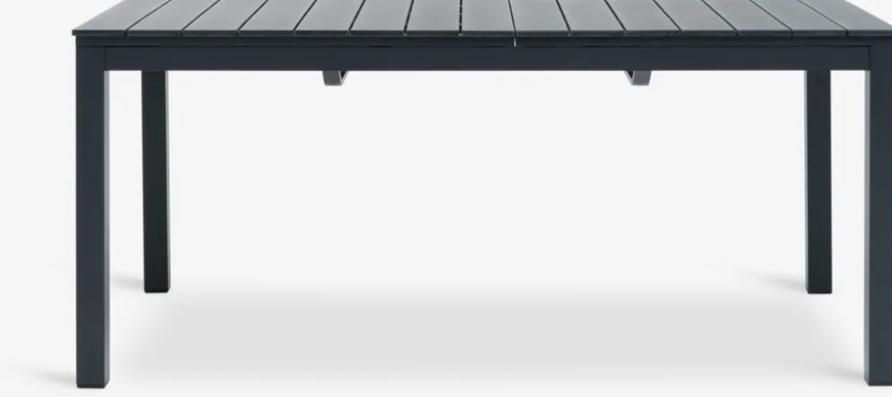 VATTRUP + GAMMELBYMesa VATTRUP L172/276 negro + 4 sillas GAMMELBY gris