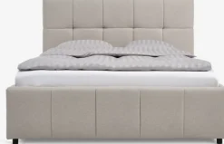 VEMMELEVEstructura de cama VEMMELEV con almacenaje 135x190 tela beis