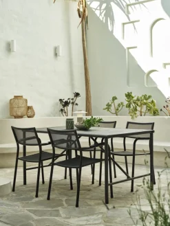 VIERLIMesa de jardín VIERLI A90xL149 negro