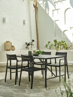 VIERLIMesa de jardín VIERLI A90xL149 negro