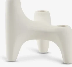 VIGNIRCandelabro VIGNIR A13xL16xA15cm blanco crudo