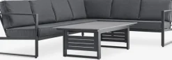 VONGEConjunto muebles jardín VONGE 6 plazas negro