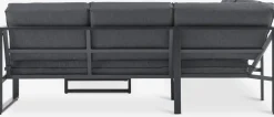 VONGEConjunto muebles jardín VONGE 6 plazas negro