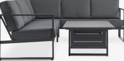 VONGEConjunto muebles jardín VONGE 6 plazas negro