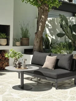 VOSSSofá de exterior VOSS 2 plazas negro
