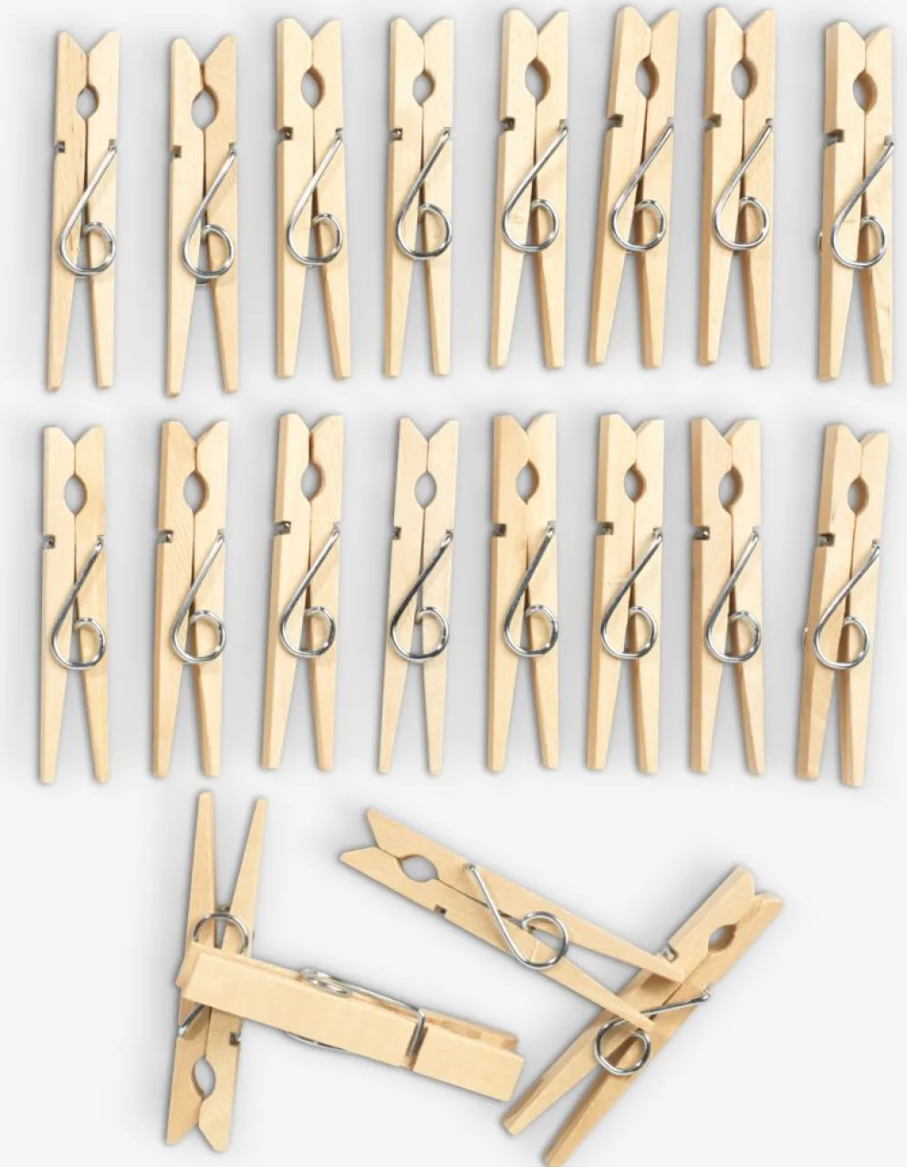 WILLHEMPinzas para ropa WILLHEM madera 20 unidades